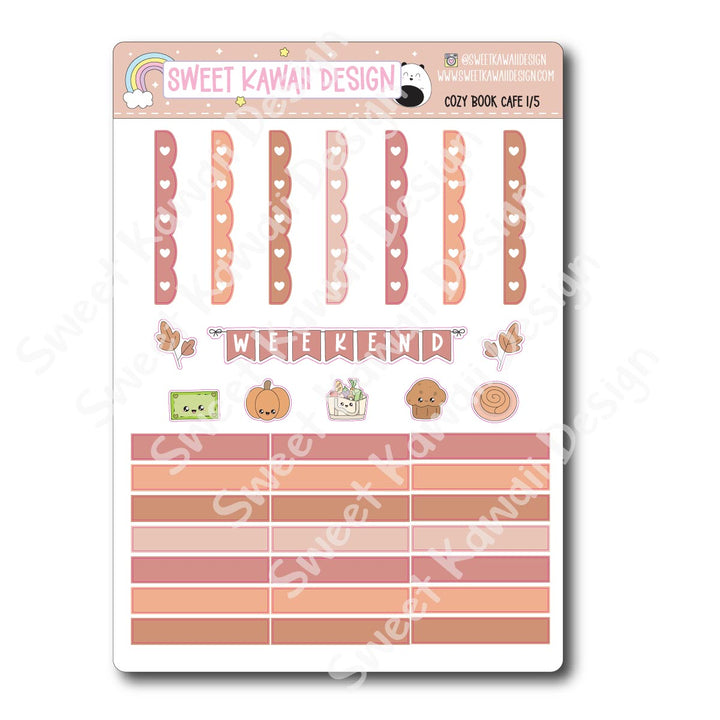 Weekly Kit - Cozy Book Cafe - SIZE OPTIONS AVAILABLE