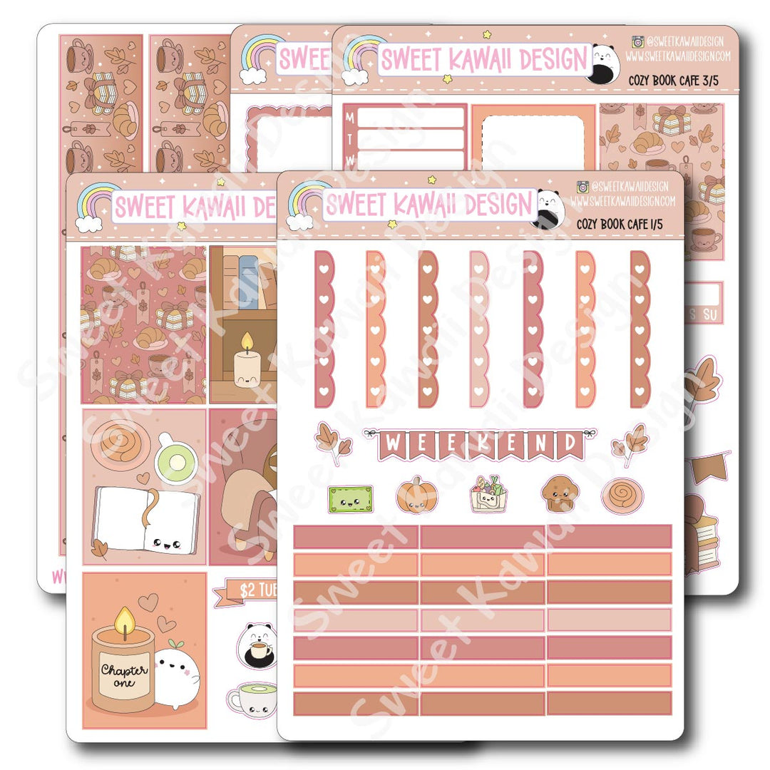 Weekly Kit - Cozy Book Cafe - SIZE OPTIONS AVAILABLE
