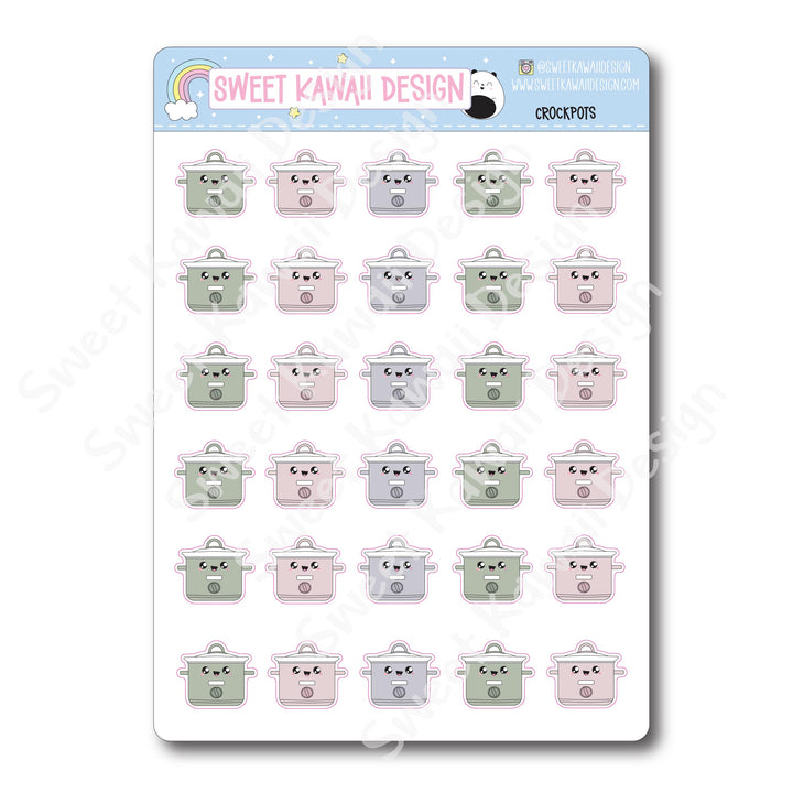 Kawaii Crockpot Stickers