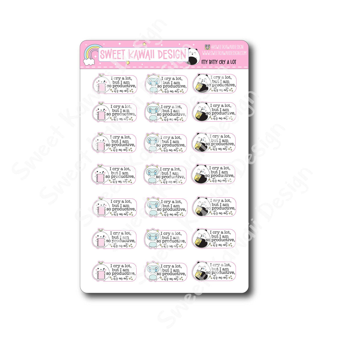 Kawaii Cry A Lot Stickers