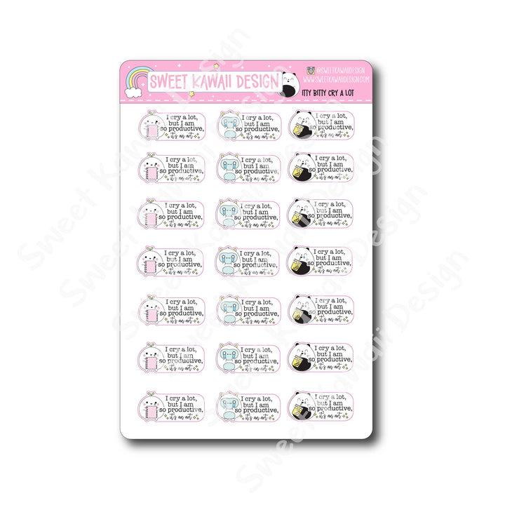 Kawaii Cry A Lot Stickers