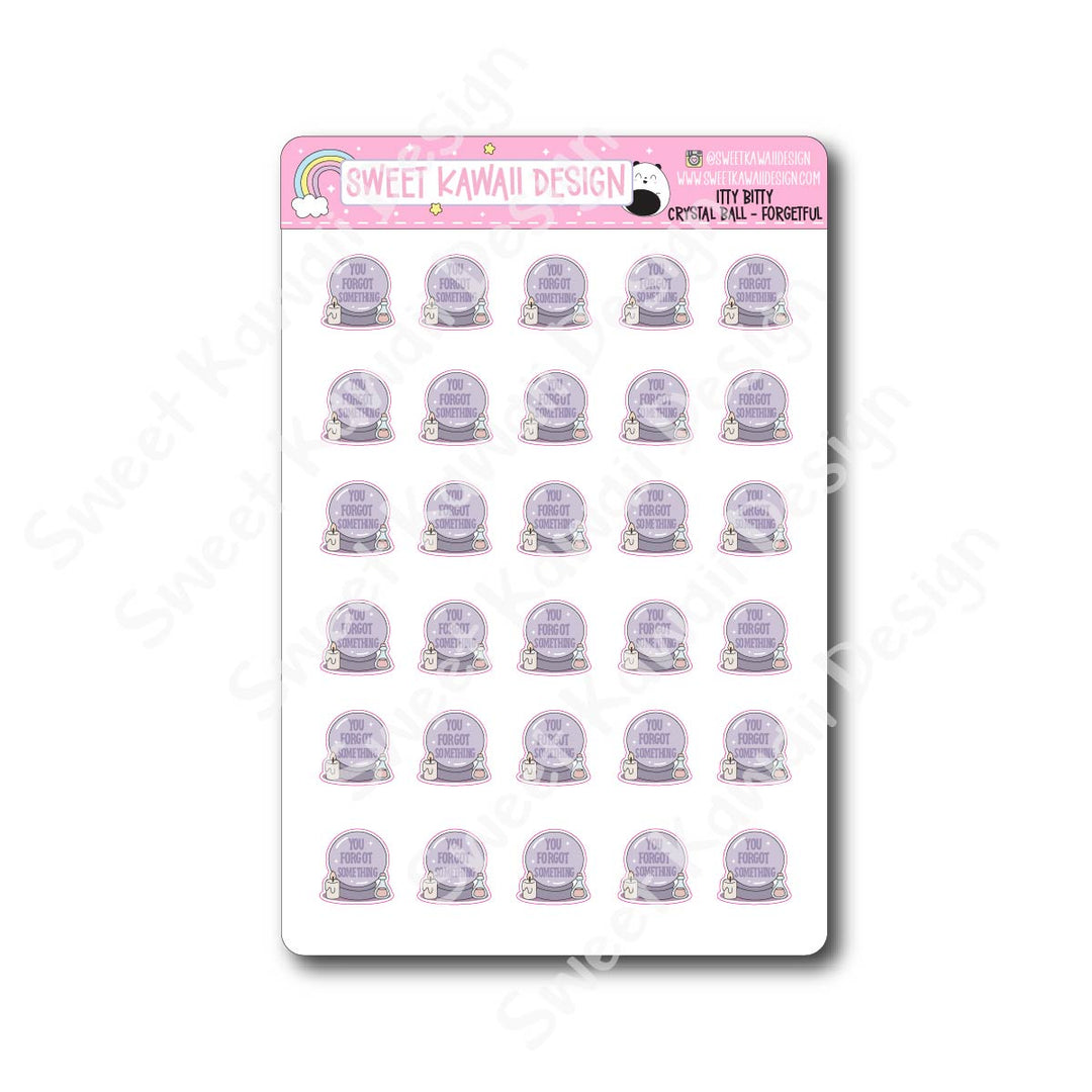 Kawaii Crystal Ball Forgetful Stickers