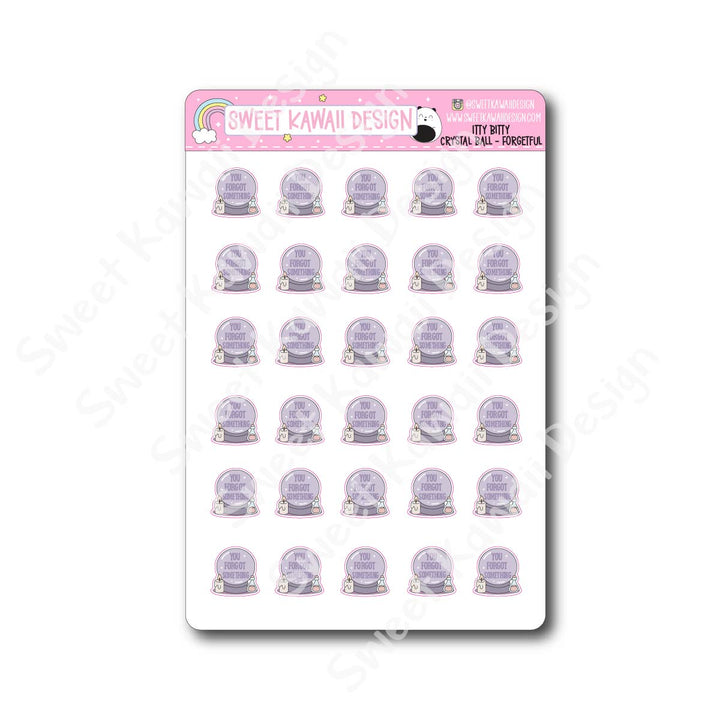 Kawaii Crystal Ball Forgetful Stickers