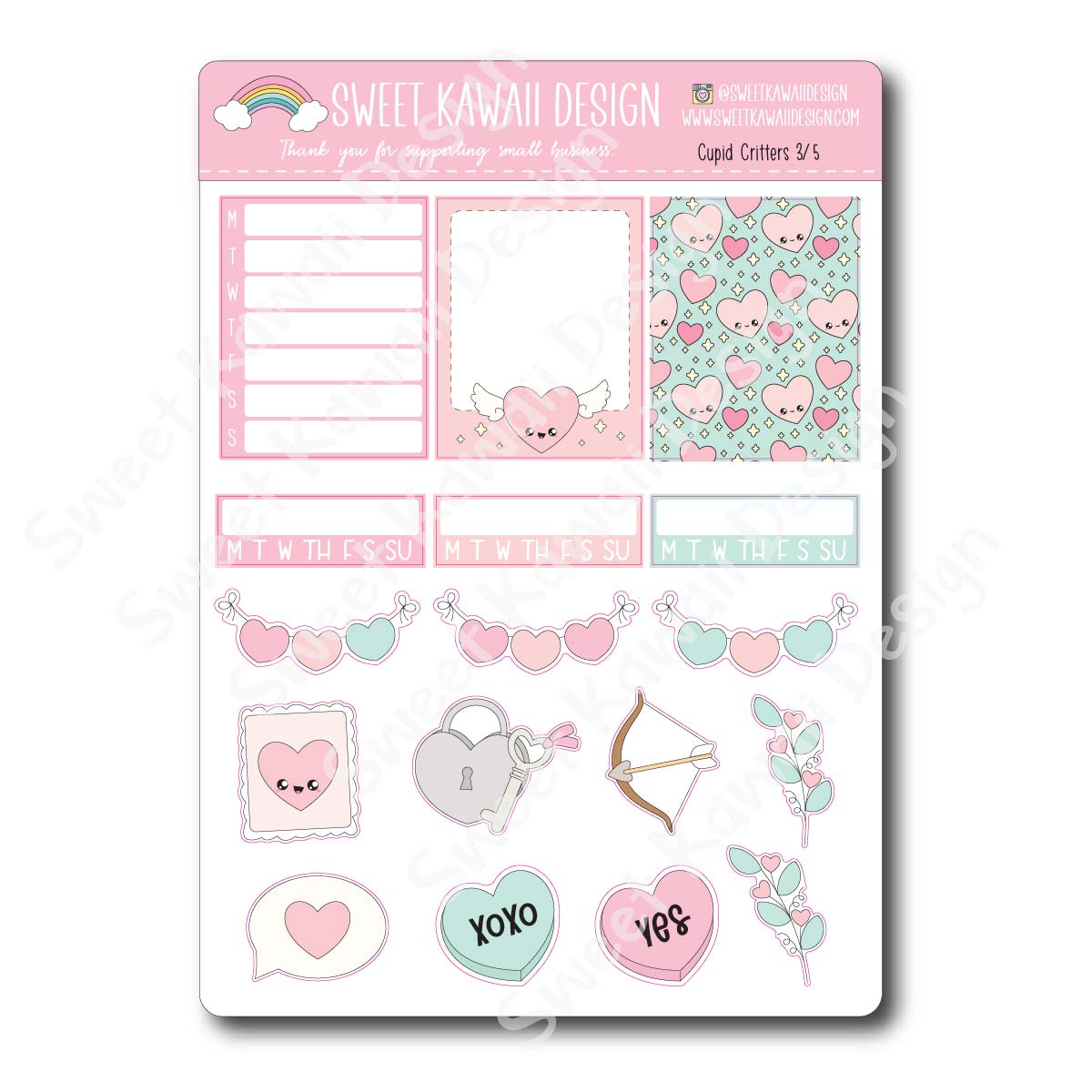 Weekly Kit - Cupid Critters - SIZE OPTIONS AVAILABLE