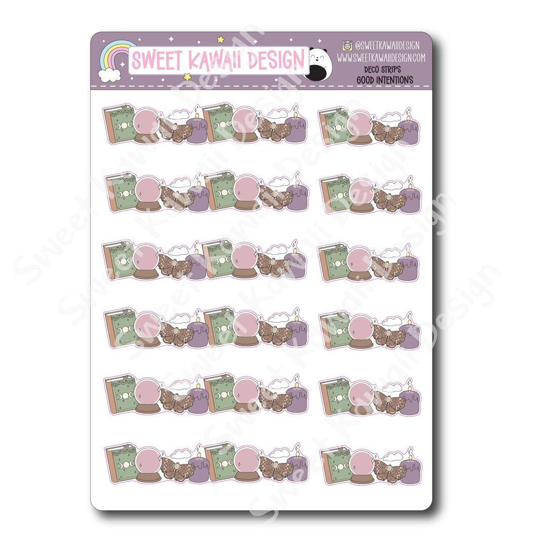 Kawaii Deco Strip Stickers (washi strip/border) - Good Intentions