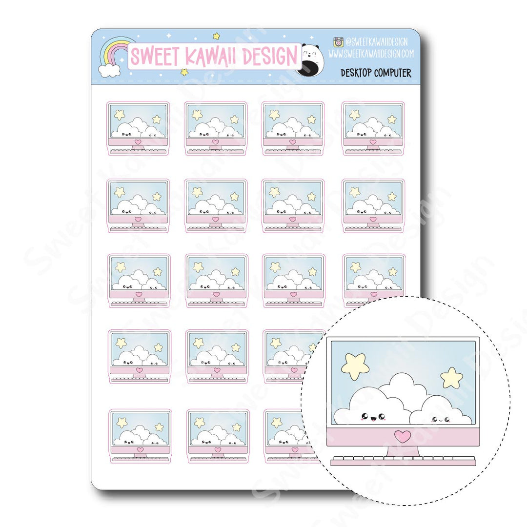 Kawaii Desktop Computer Stickers