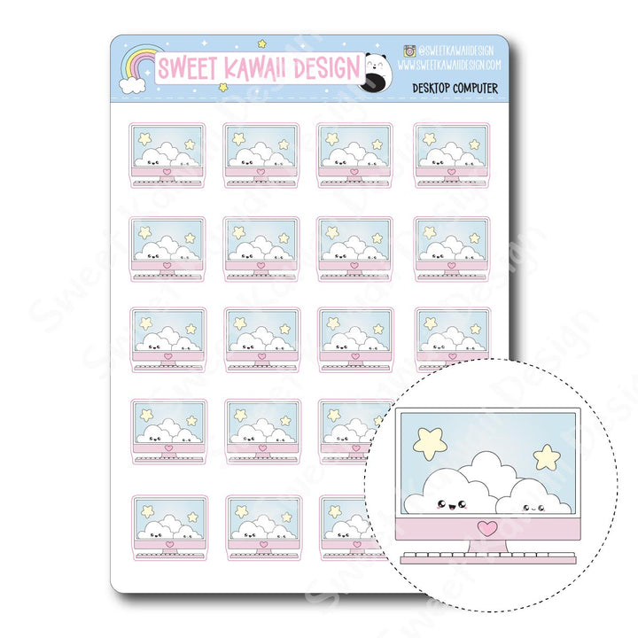 Kawaii Desktop Computer Stickers