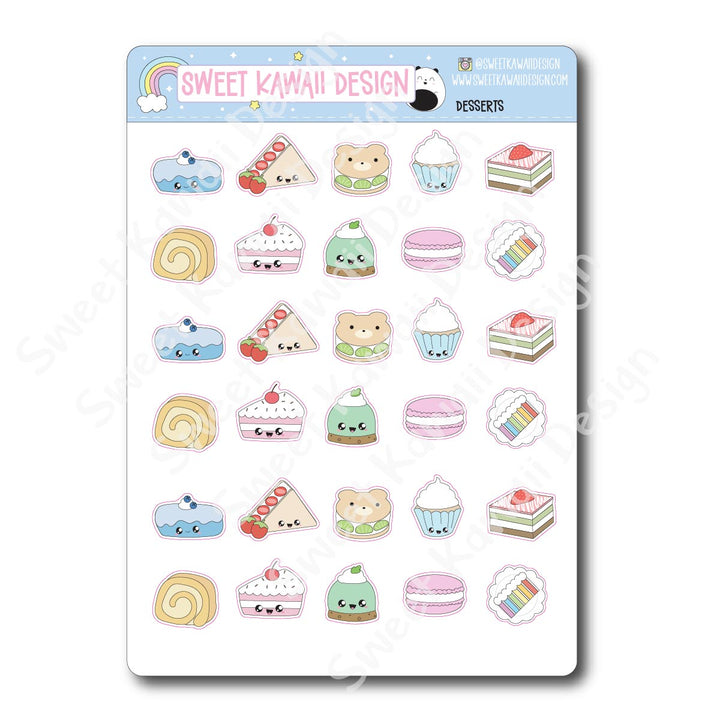 Kawaii Desserts Stickers