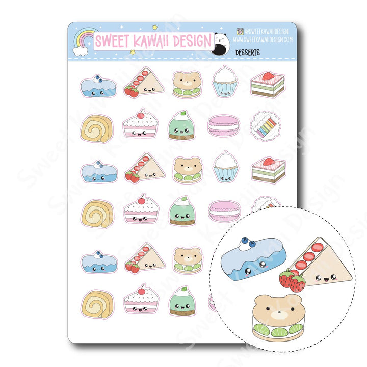 Kawaii Desserts Stickers