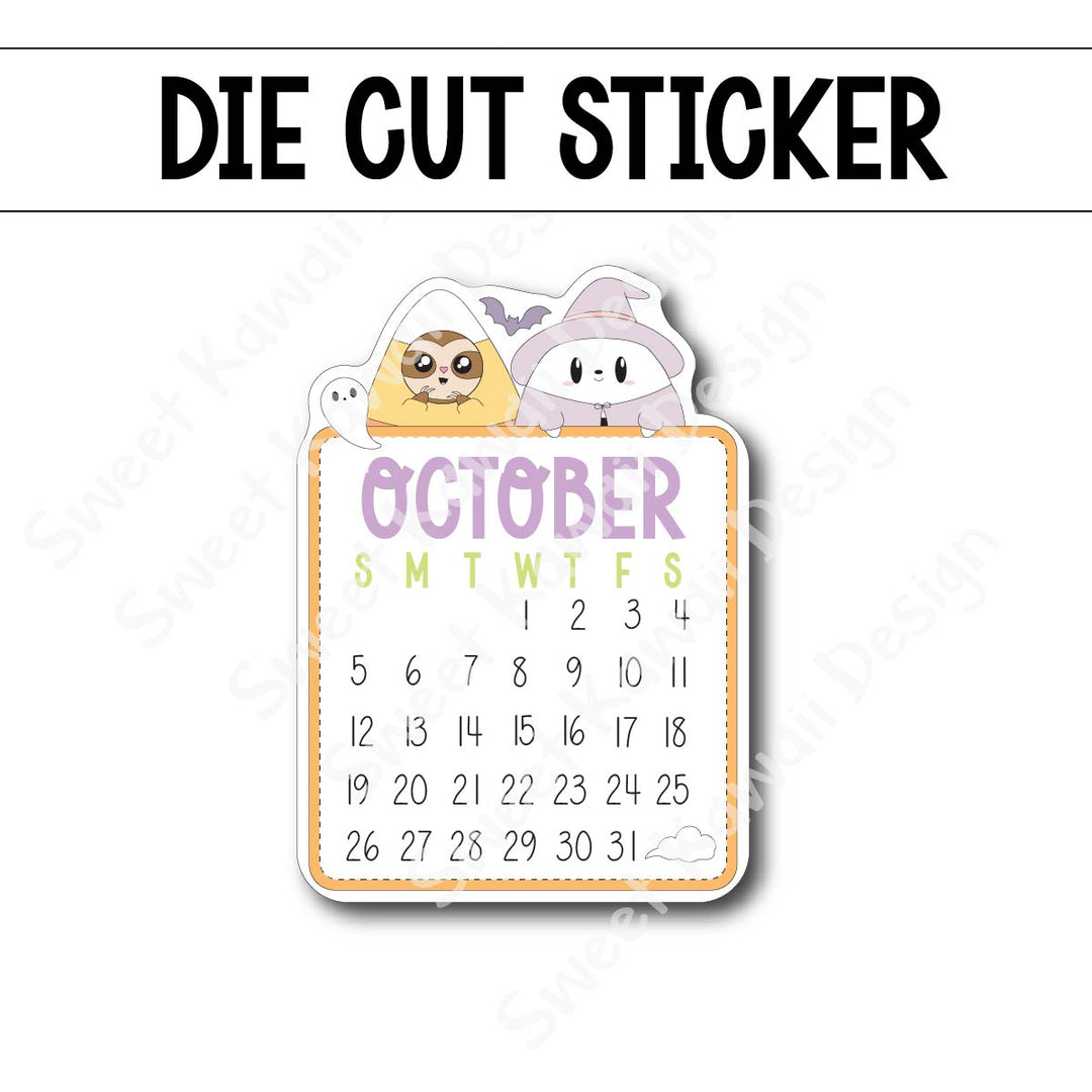 October 2025 Monthly Die Cut Sticker