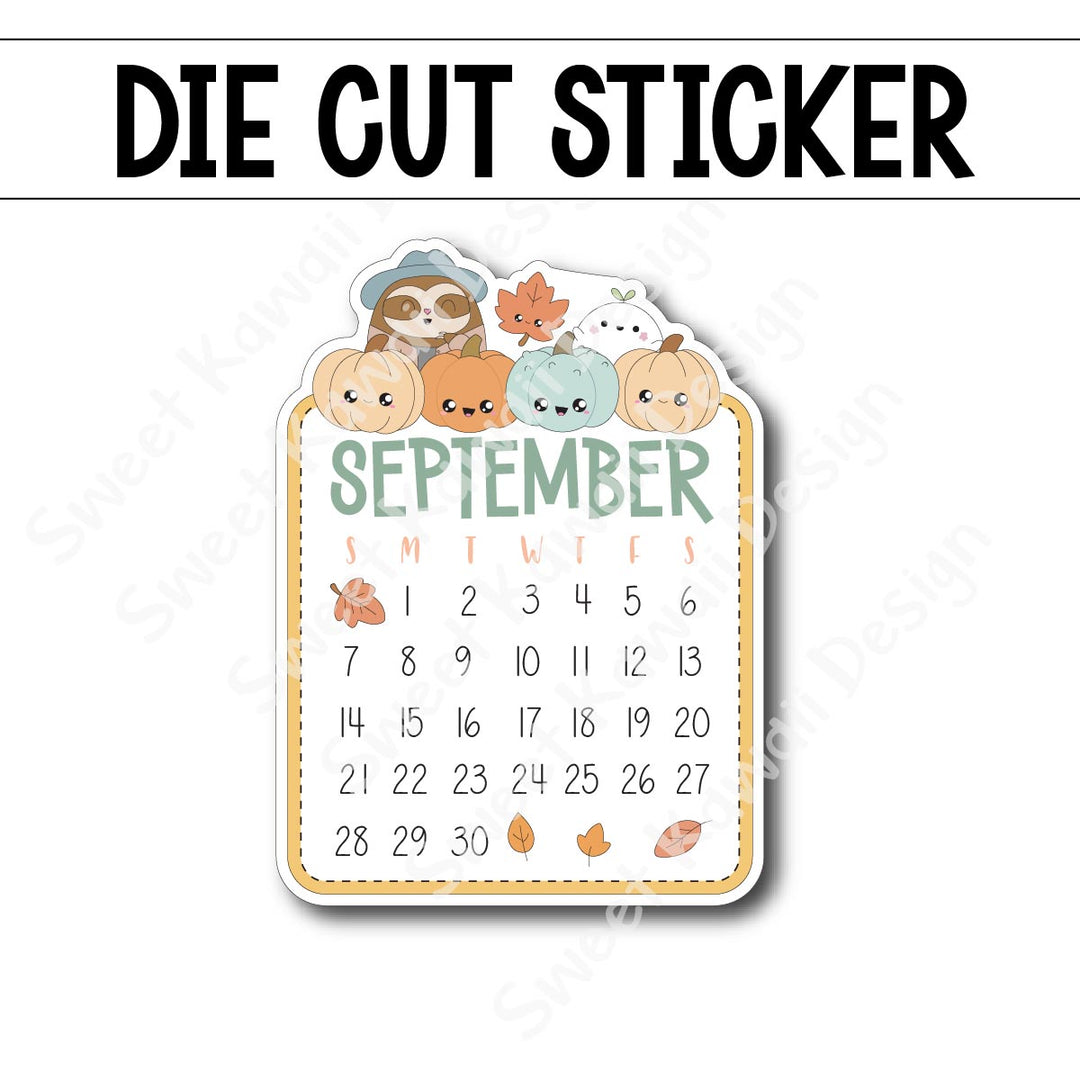 September 2025 Monthly Die Cut Sticker