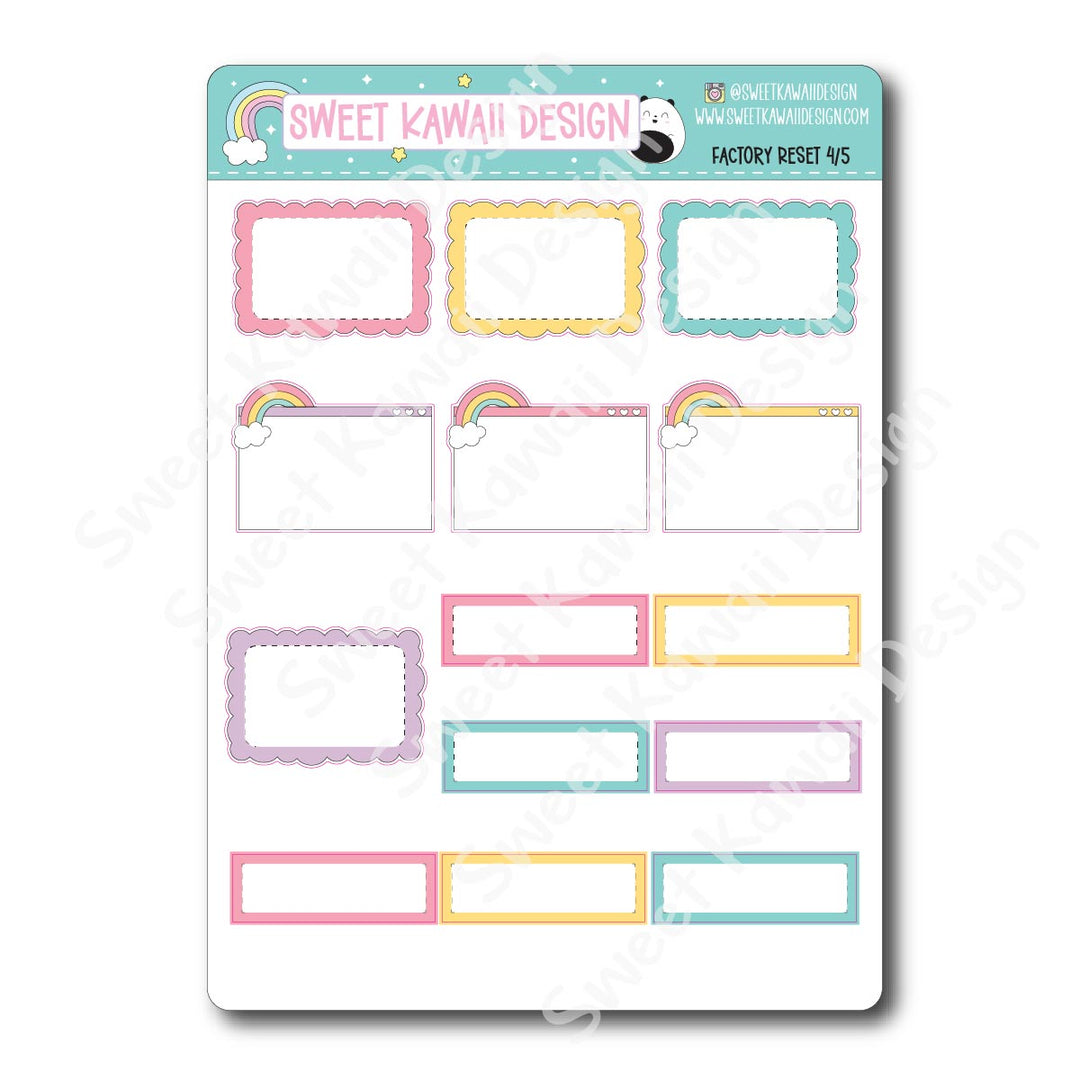 Weekly Kit - Factory Reset - SIZE OPTIONS AVAILABLE