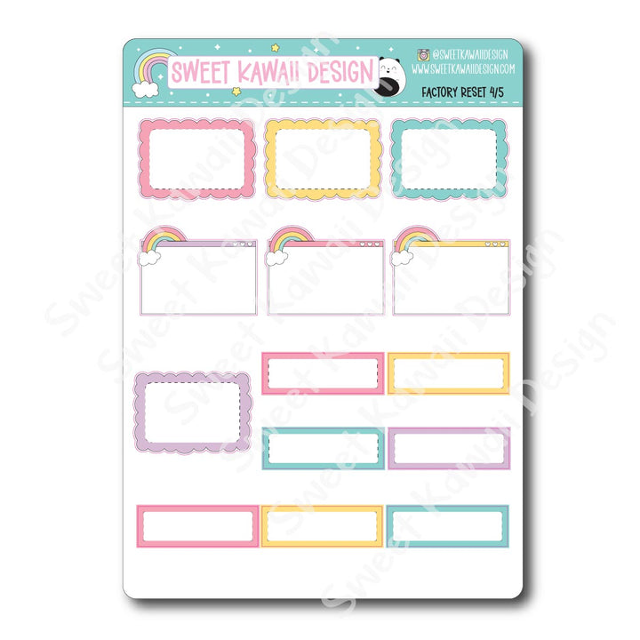 Weekly Kit - Factory Reset - SIZE OPTIONS AVAILABLE