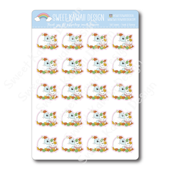 Kawaii Fall Leaves - Frank & Konnie Stickers