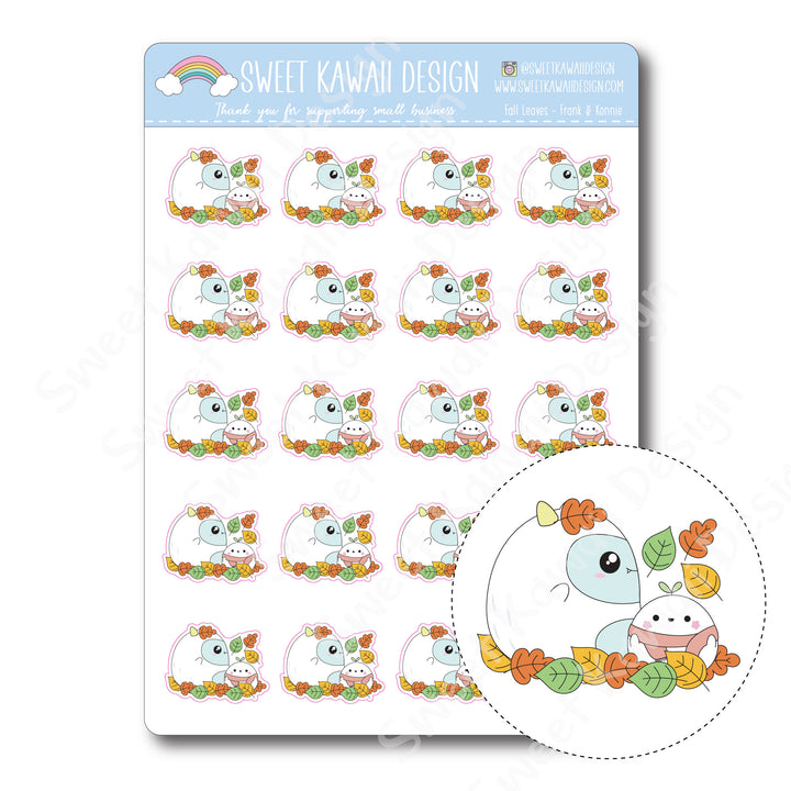 Kawaii Fall Leaves - Frank & Konnie Stickers