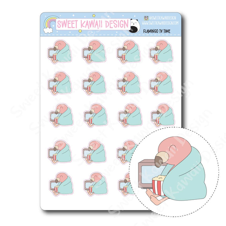 Kawaii Flamingo Stickers - Tv Time