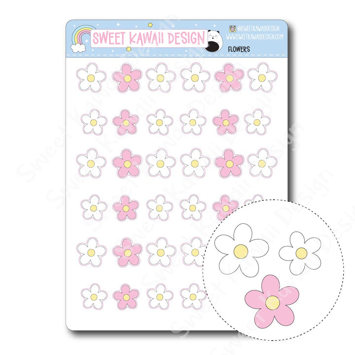Kawaii Flower Stickers