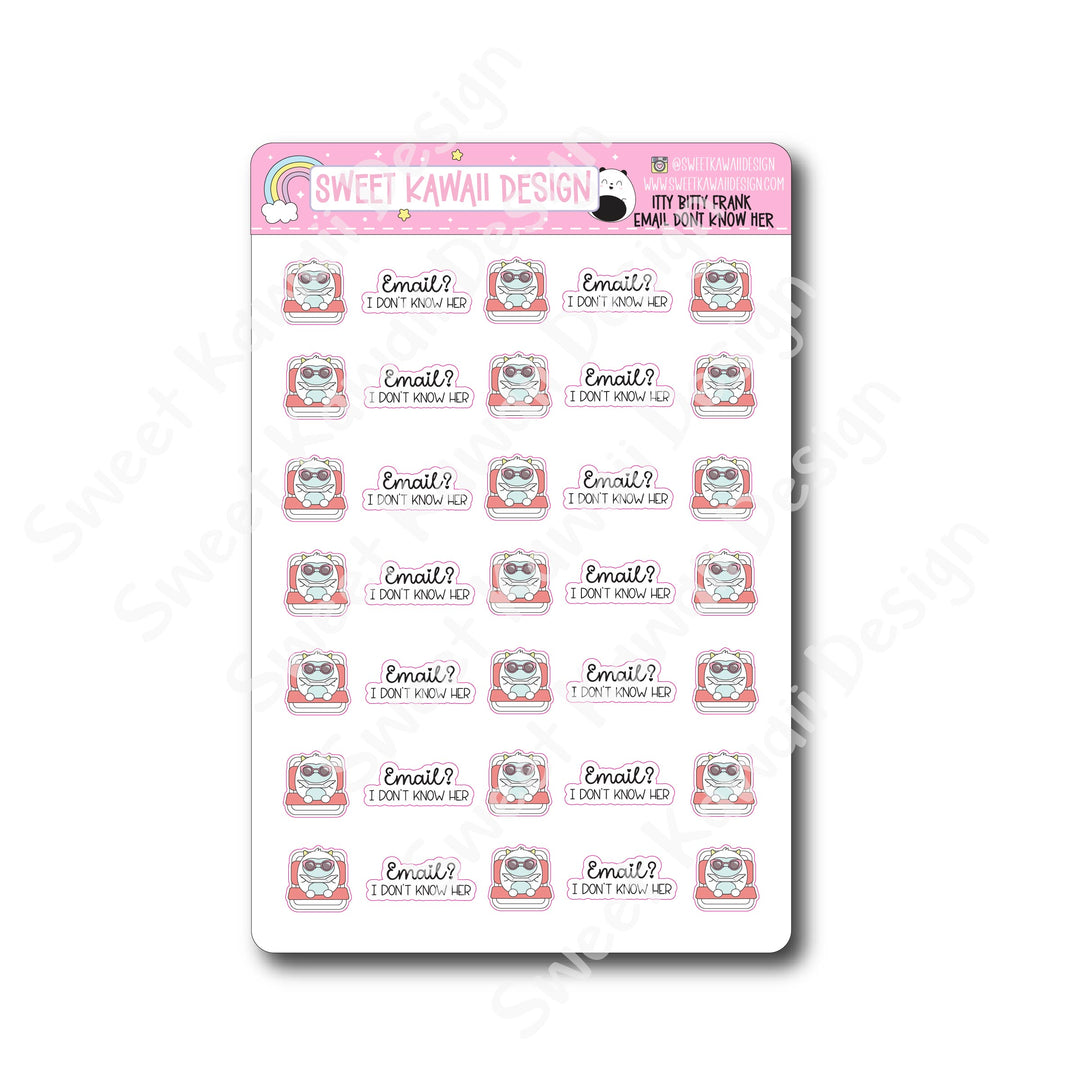 Kawaii Yeti (Frank) Stickers  - Email? Don't know Her.