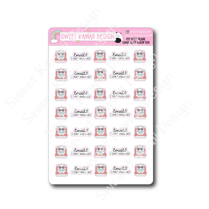 Kawaii Yeti (Frank) Stickers  - Email? Don't know Her.