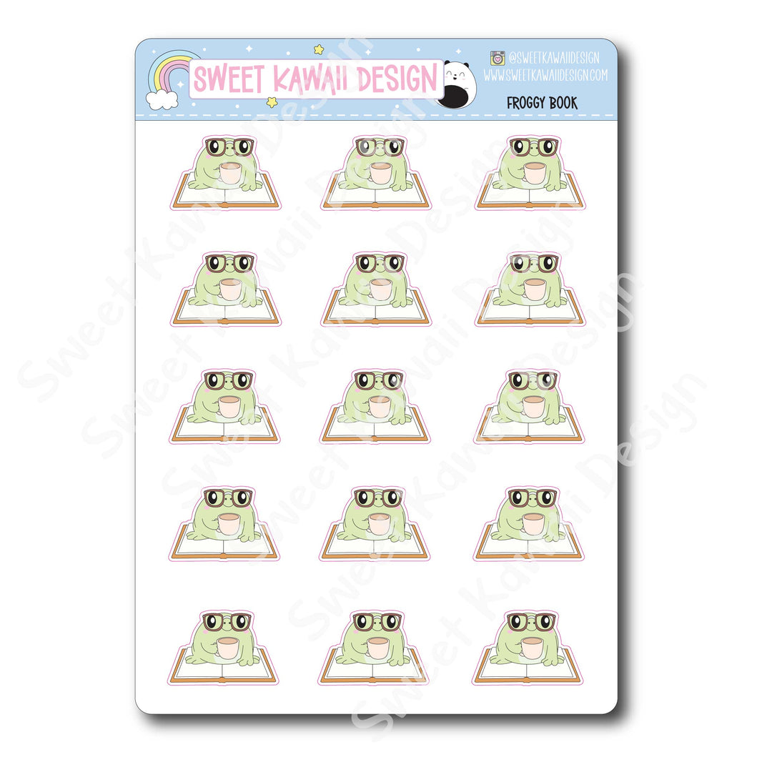 Kawaii Froggy Book Stickers