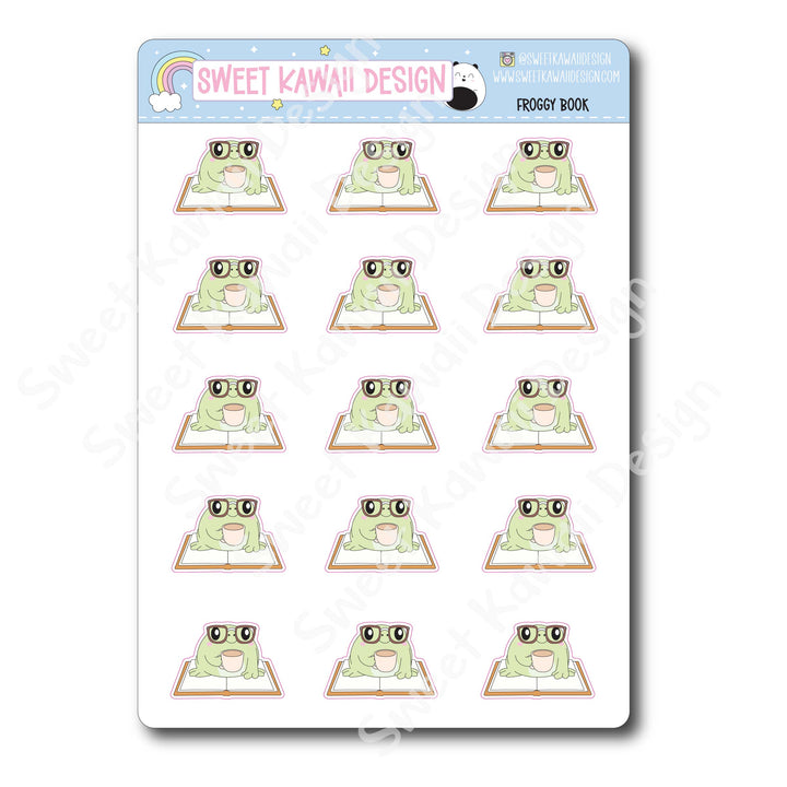 Kawaii Froggy Book Stickers