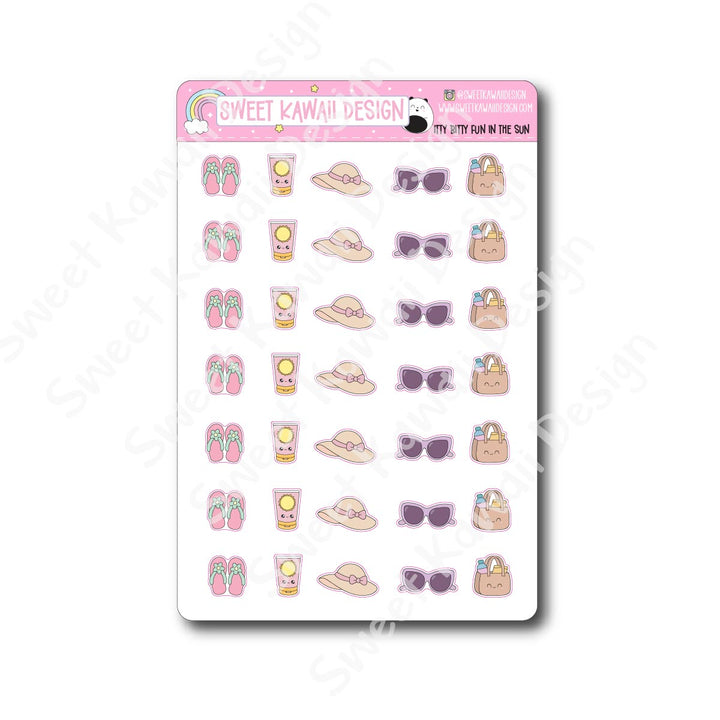 Kawaii Fun in the Sun Stickers
