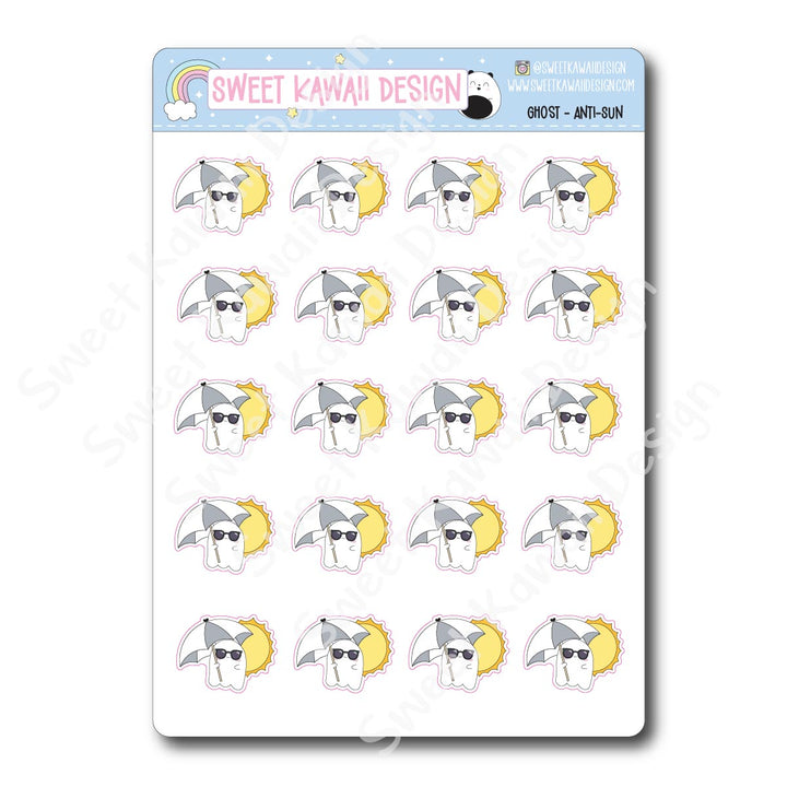 Kawaii Ghost Stickers - Anti Sun