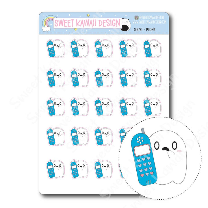 Kawaii Ghost Stickers - Phone