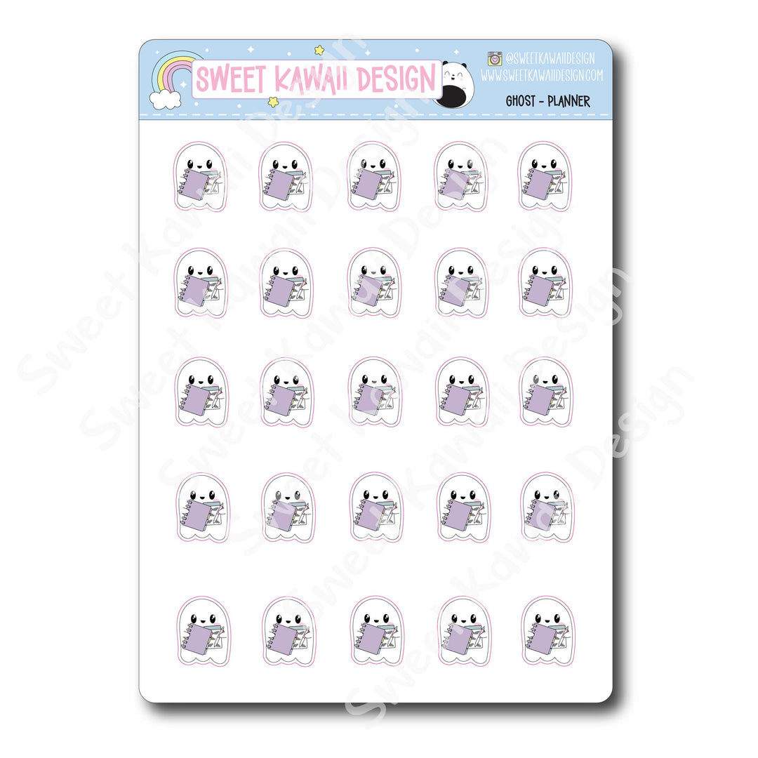 Kawaii Ghost Stickers - Planner and stickers