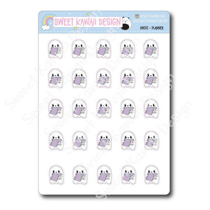 Kawaii Ghost Stickers - Planner and stickers