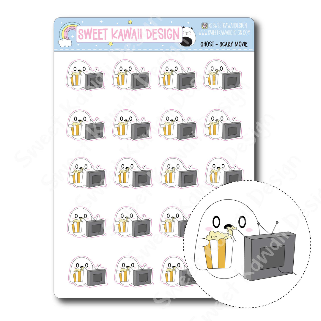 Kawaii Ghost Stickers - Scary Movie