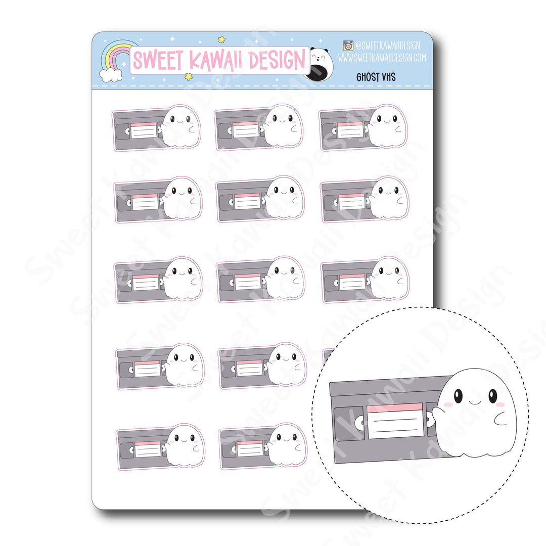 Kawaii Ghost Stickers - VHS