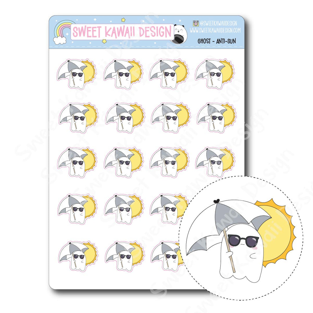 Kawaii Ghost Stickers - Anti Sun