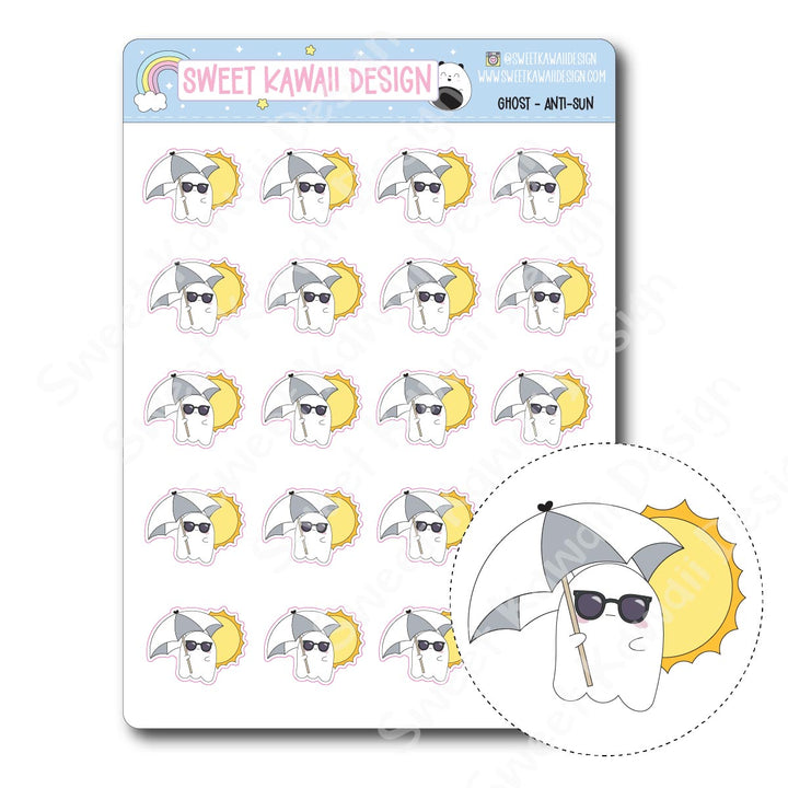 Kawaii Ghost Stickers - Anti Sun