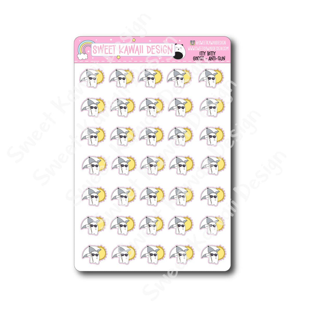 Kawaii Ghost Stickers - Anti Sun