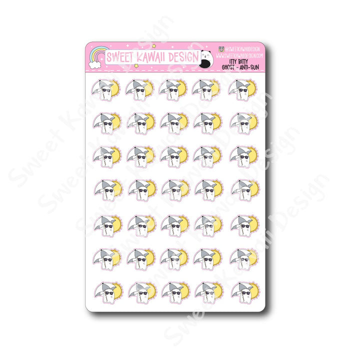 Kawaii Ghost Stickers - Anti Sun