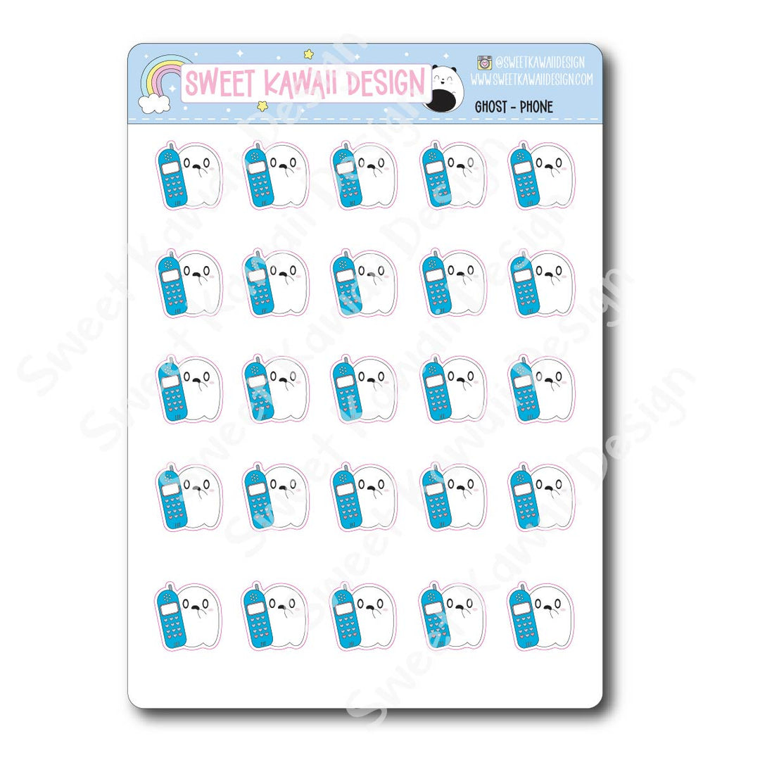 Kawaii Ghost Stickers - Phone