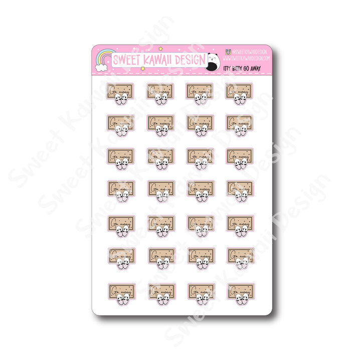 Kawaii Go Away Stickers