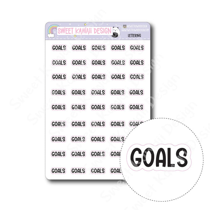 Lettering - Goals