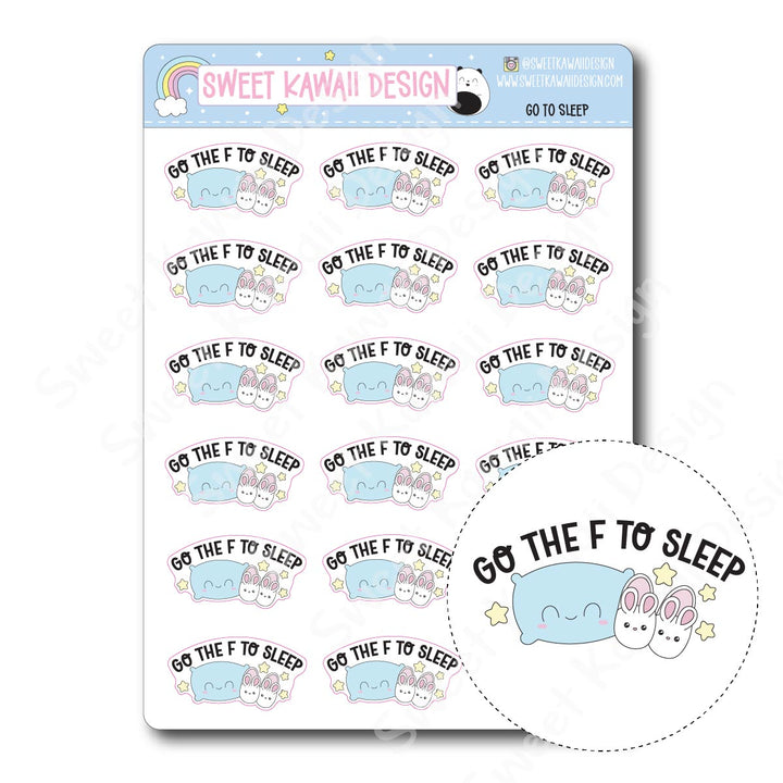 Kawaii Go to Sleep Stickers