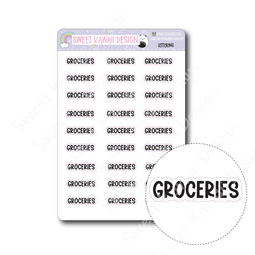 Lettering - Groceries