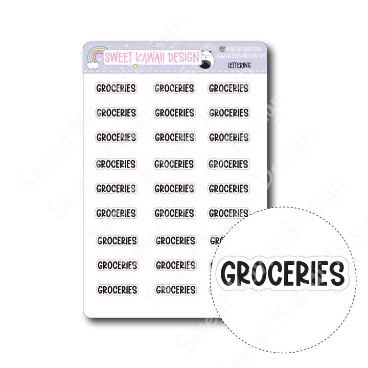 Lettering - Groceries