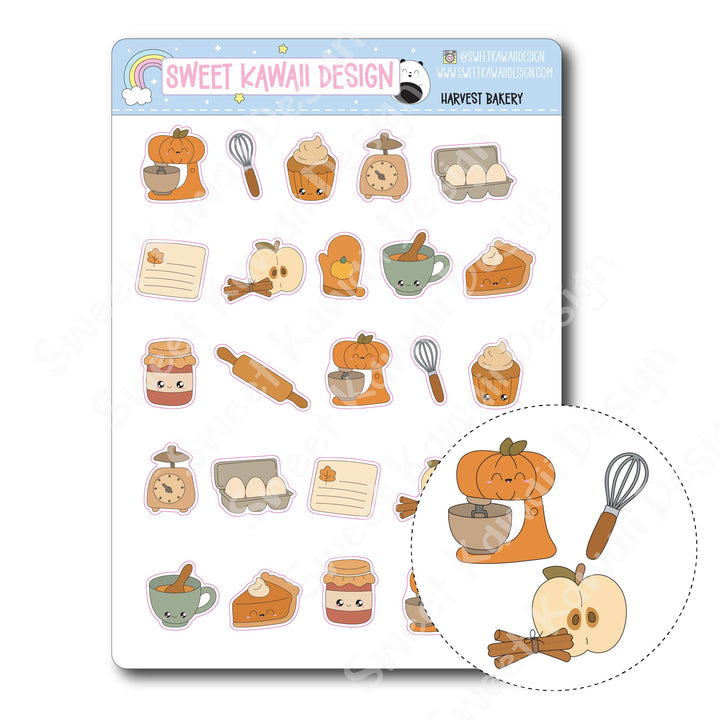 Kawaii Harvest Bakery Stickers
