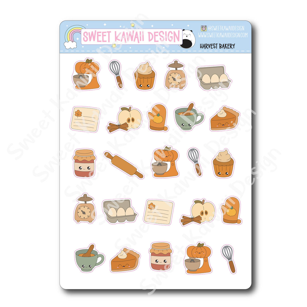 Kawaii Harvest Bakery Stickers