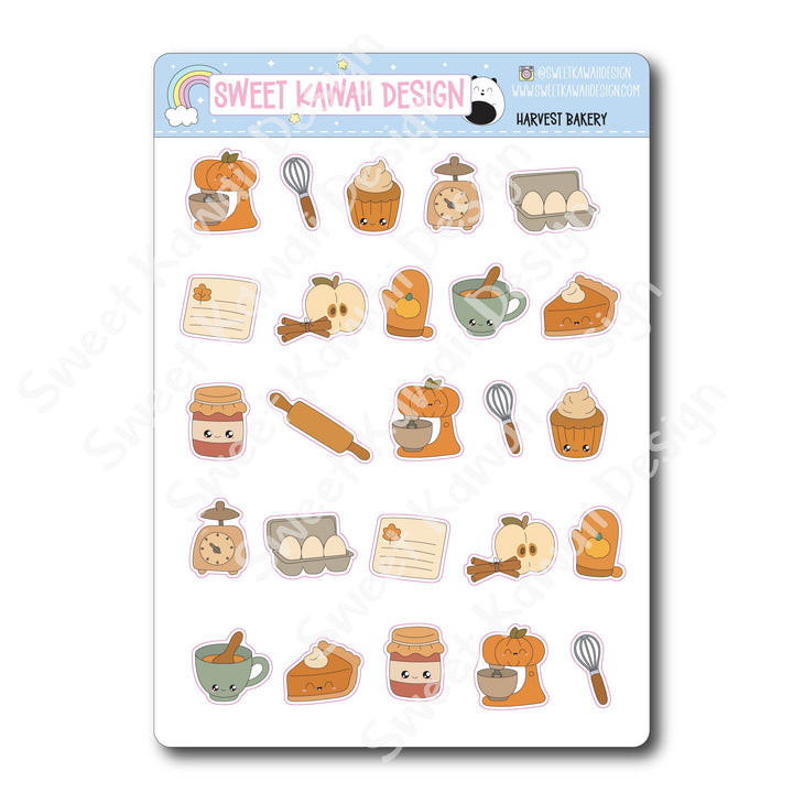 Kawaii Harvest Bakery Stickers