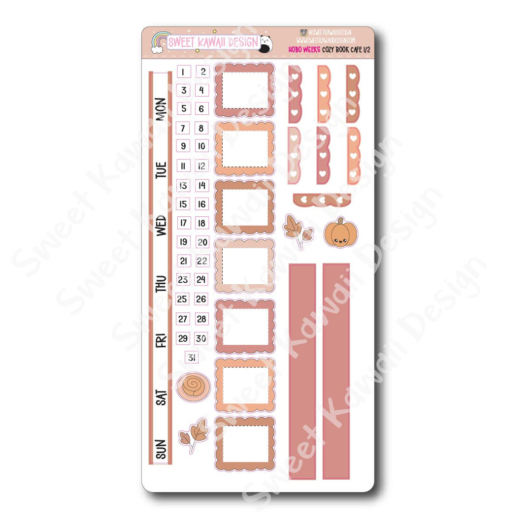 Weekly Kit - Cozy Book Cafe - SIZE OPTIONS AVAILABLE