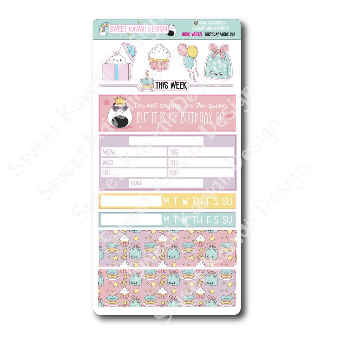 Weekly Kit - Birthday Mode - SIZE OPTIONS AVAILABLE