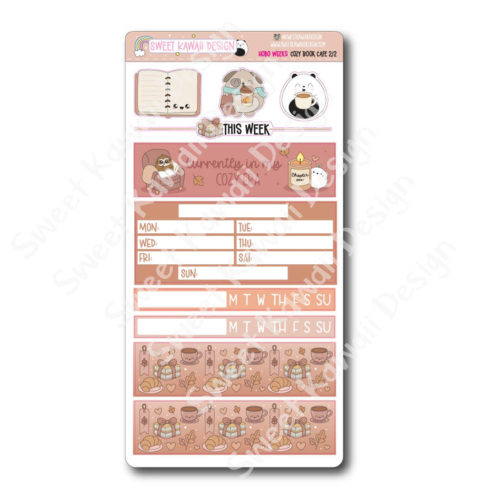 Weekly Kit - Cozy Book Cafe - SIZE OPTIONS AVAILABLE