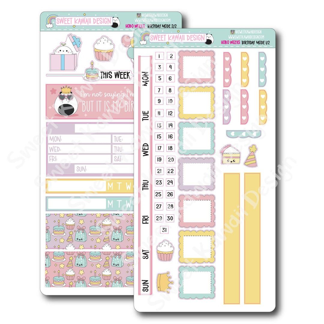 Weekly Kit - Birthday Mode - SIZE OPTIONS AVAILABLE