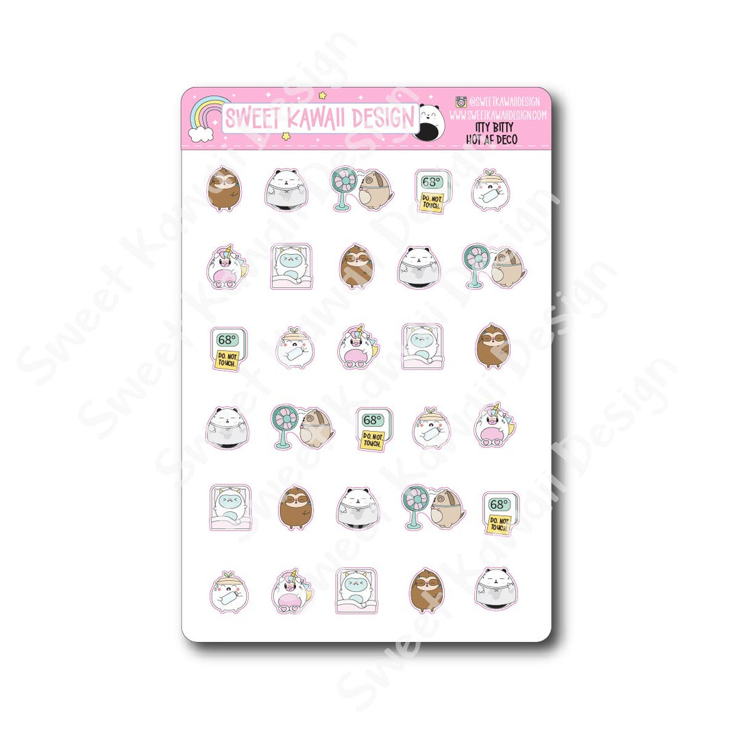 Kawaii Hot AF deco Stickers
